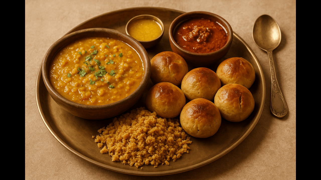 traditional rajasthani dal baati churma